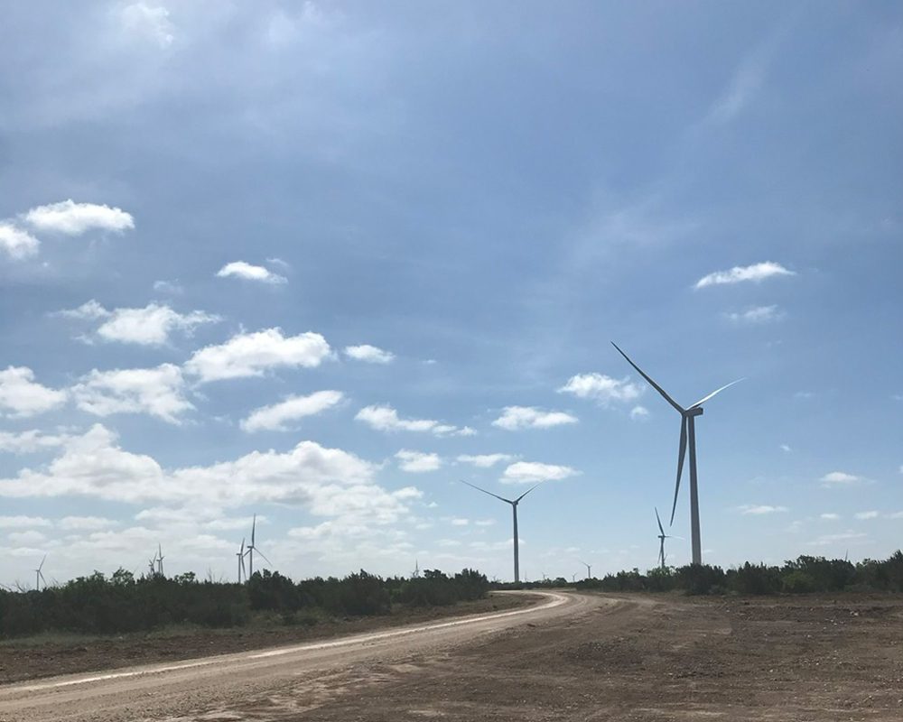 Wind Turbines at the Wind Farm Project Site